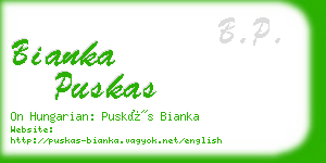 bianka puskas business card